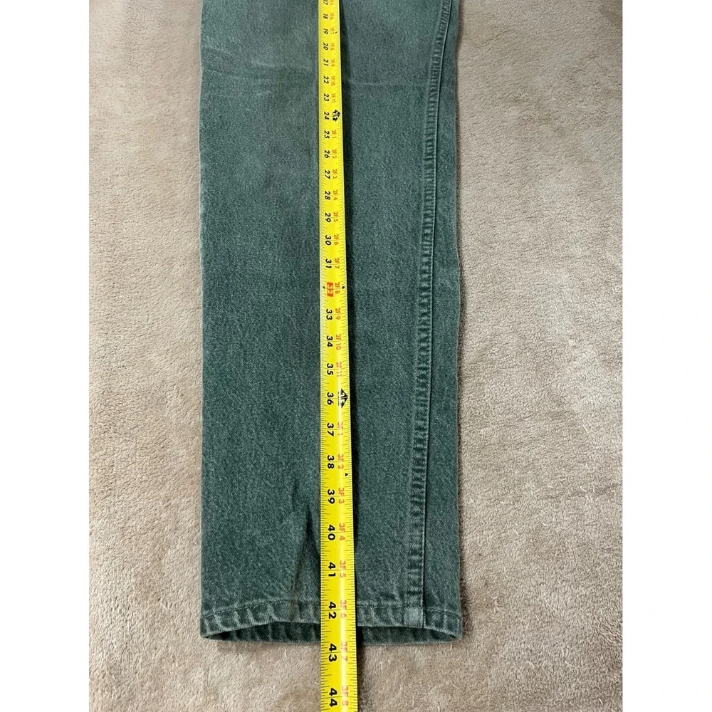 Vintage Levi's 550 Orange Tab Jeans Green W38 L32 Cotton‎ USA Flawed Stains